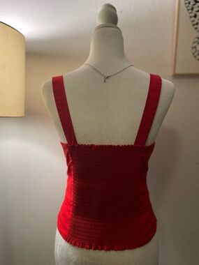 Banana Republic Red Smocked Tank